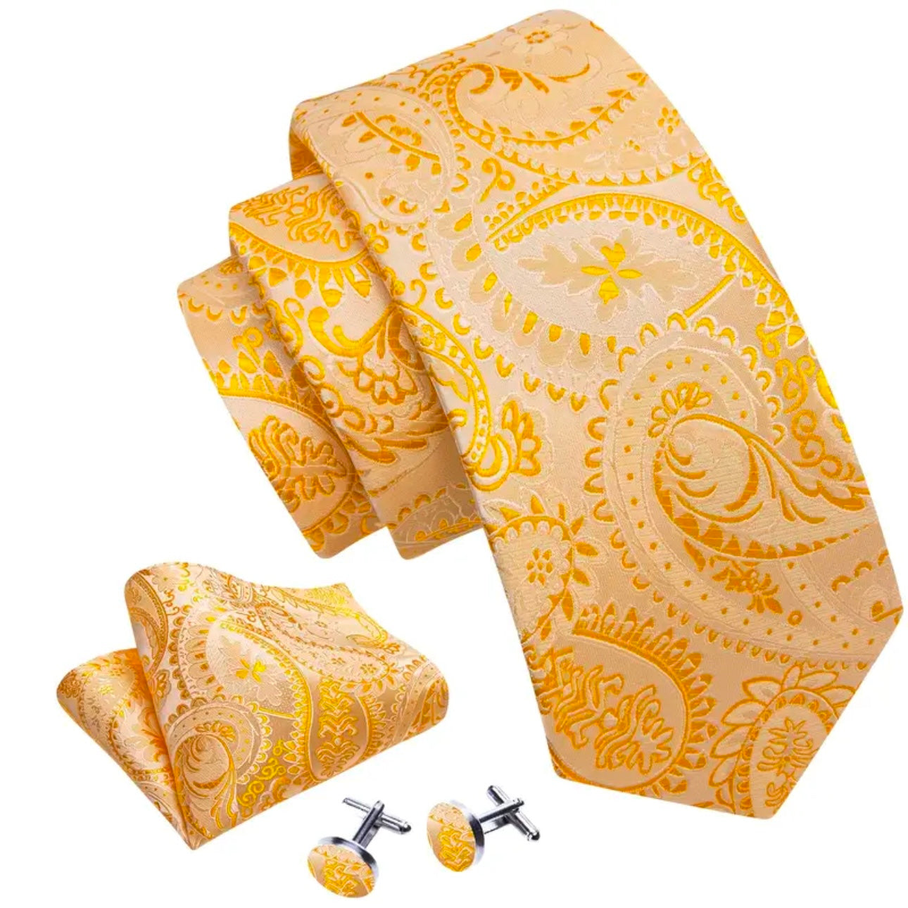Yellow Barry Wang Necktie Sets