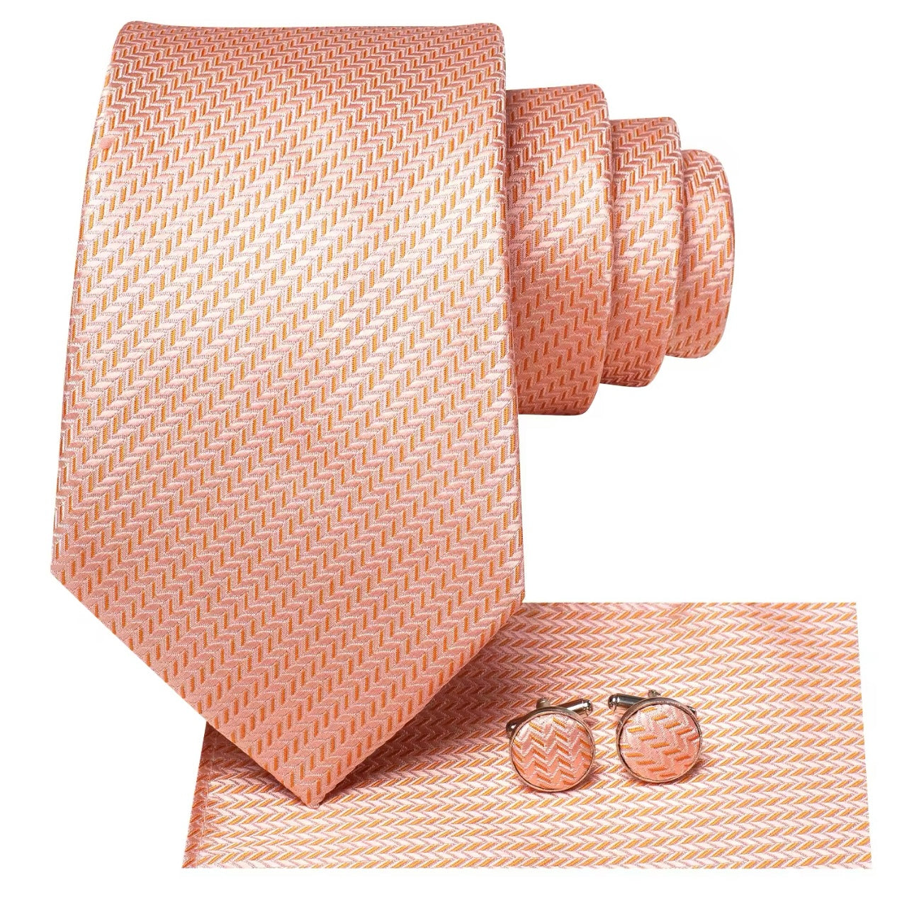 Peach Waves Necktie Set