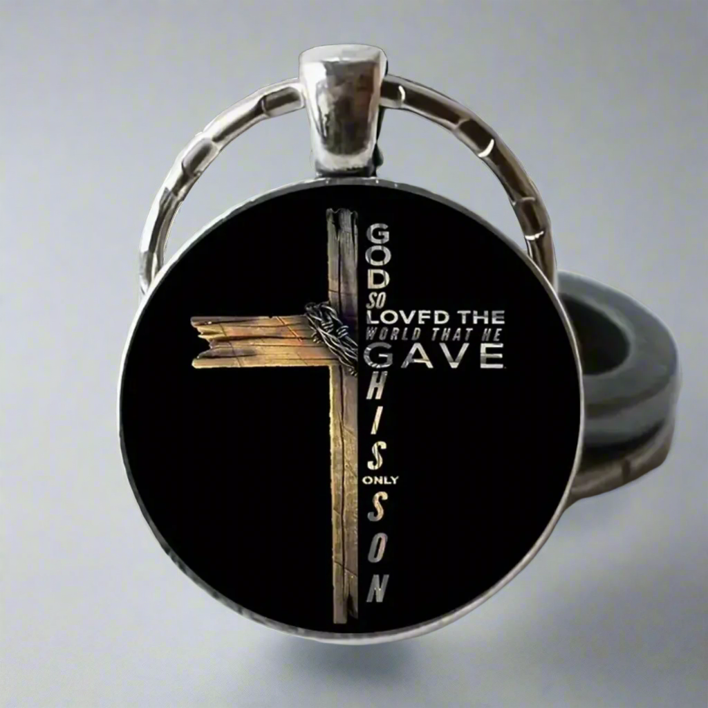 John 3:16 Bible Verse Keychain