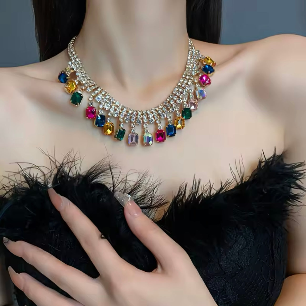 Rhinestone Collar Necklace