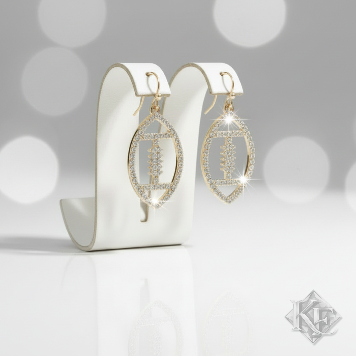 Football Rhinestone Dangle Earrings