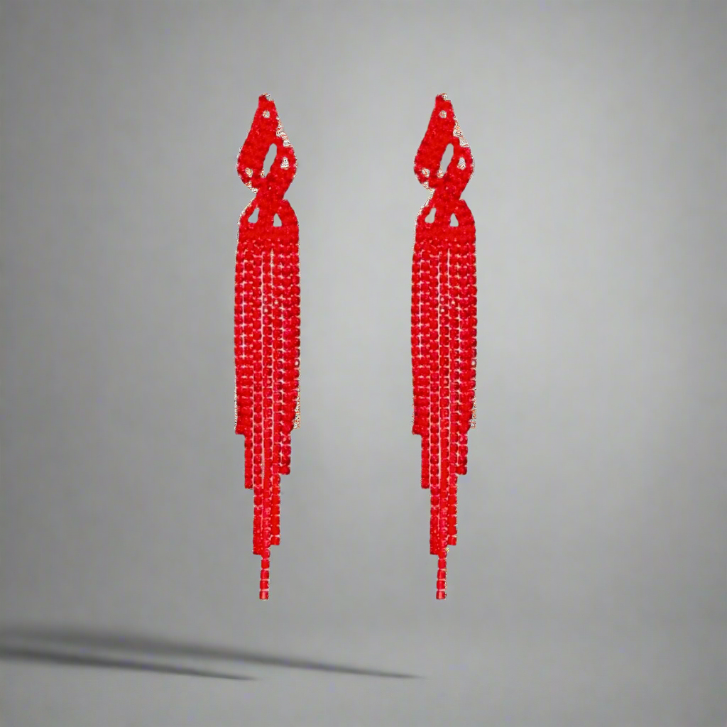 Flame Tassel Earrings