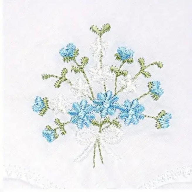 Butterfly Lace Floral Embroidered Handkerchief