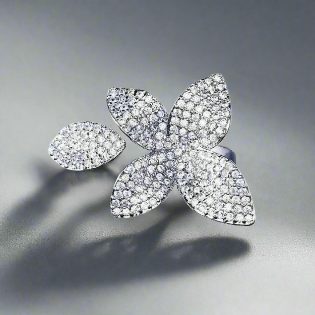 Flowering Silver Petite Ring
