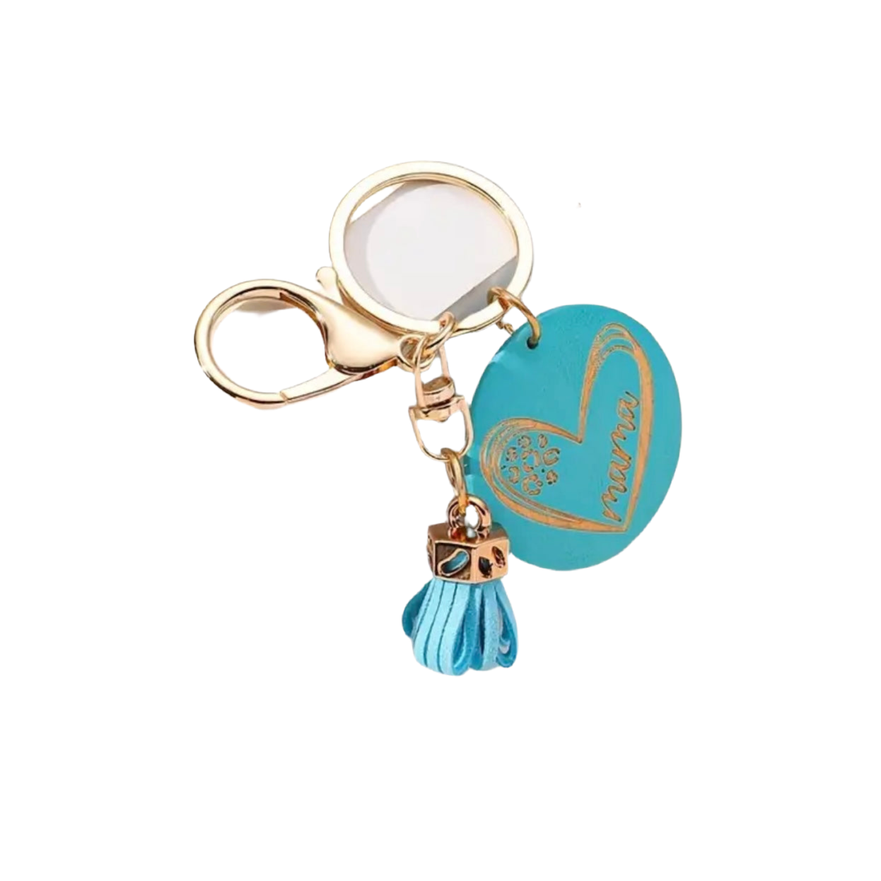 Mama Tassel Blue Keychain