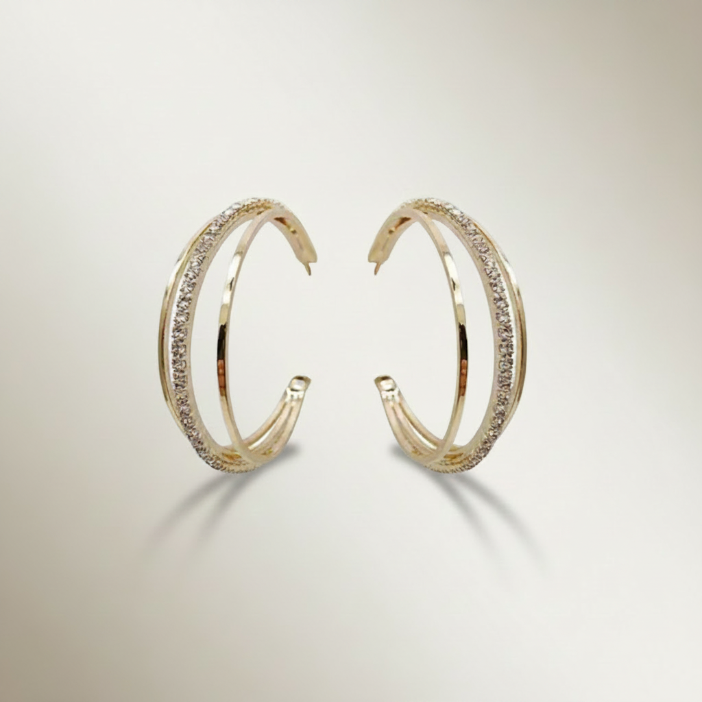 Zircon Hoop Earrings