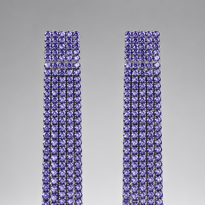 Diagonal Tassel Earrings