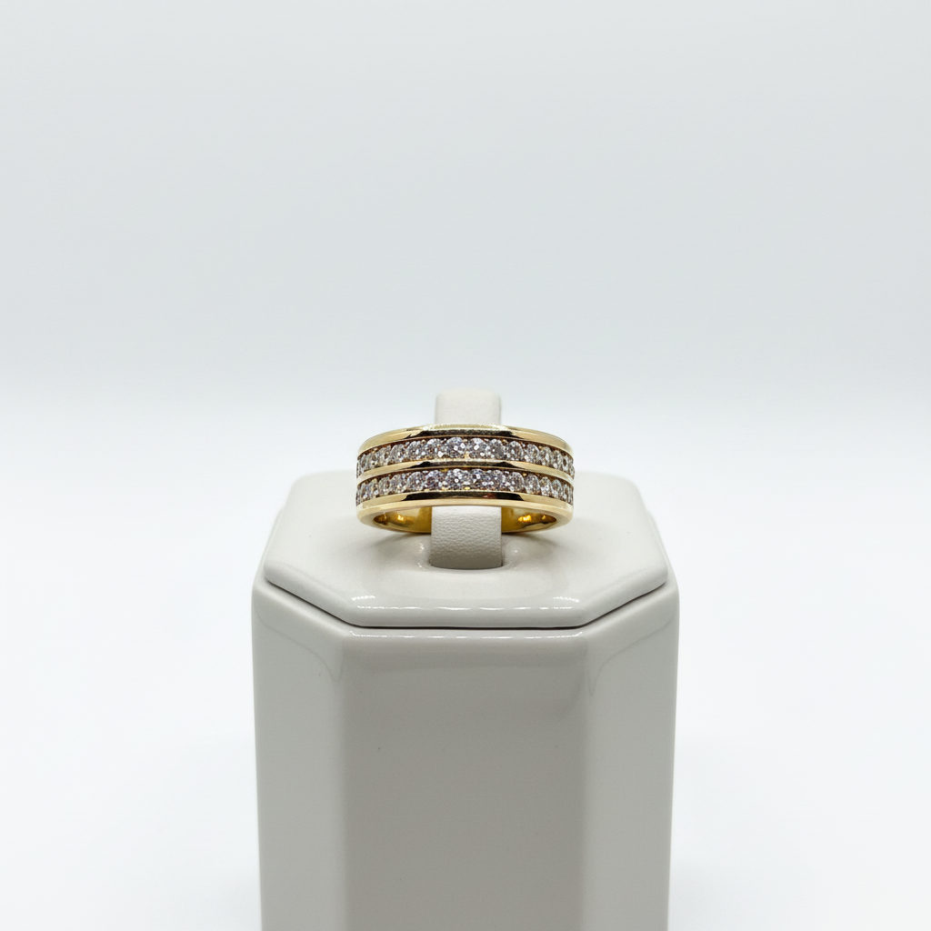 Double Row Rhinestone Band