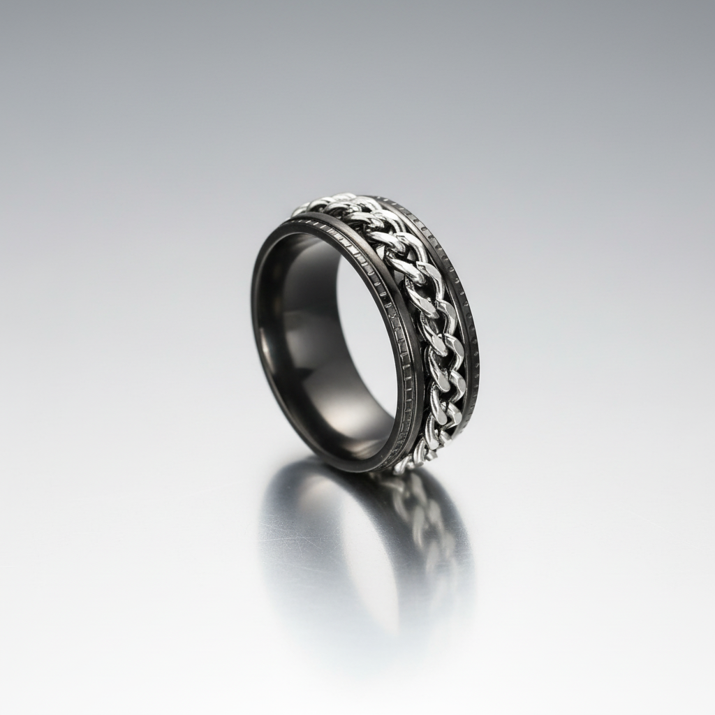Chain Spinner Stainless Steel Ring
