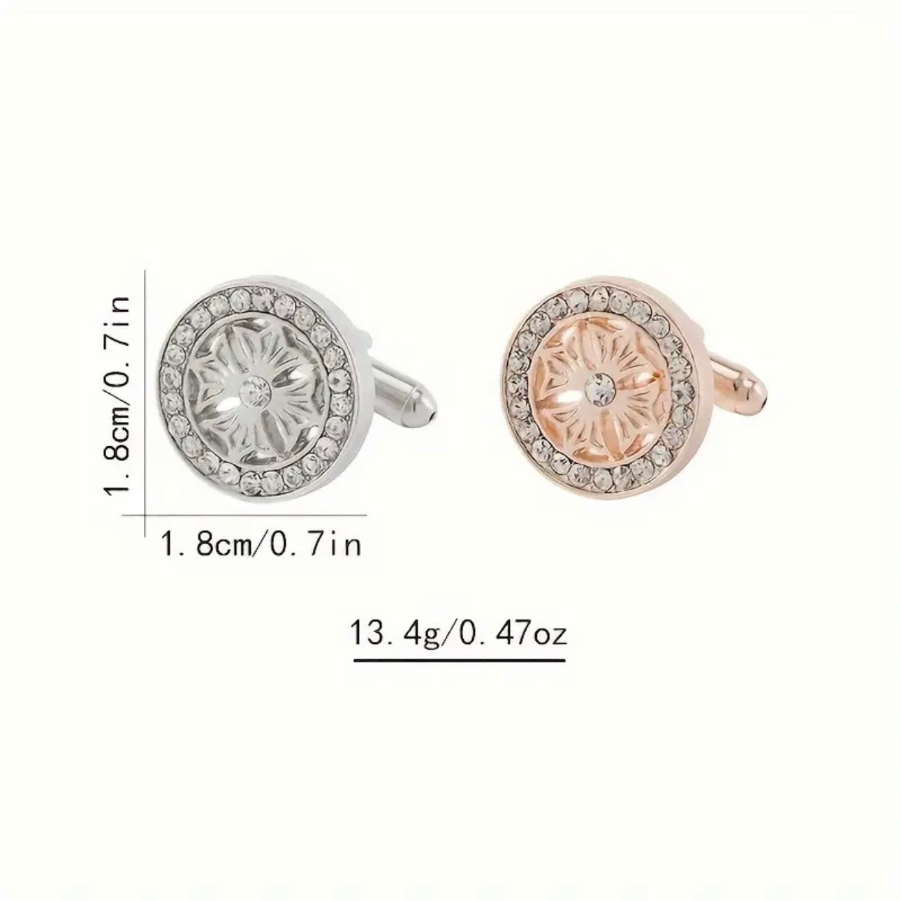 Rose Gold French Cufflinks