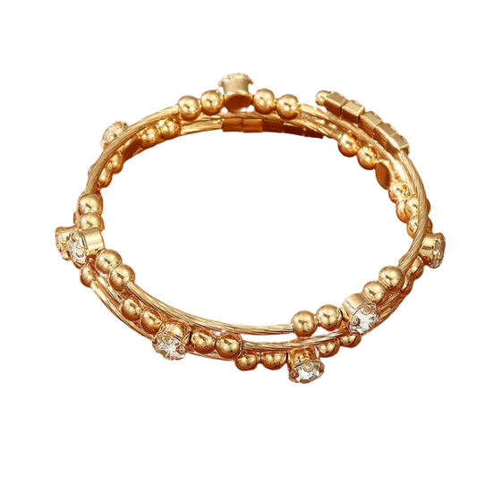 Gold Clear Flexible Bracelet