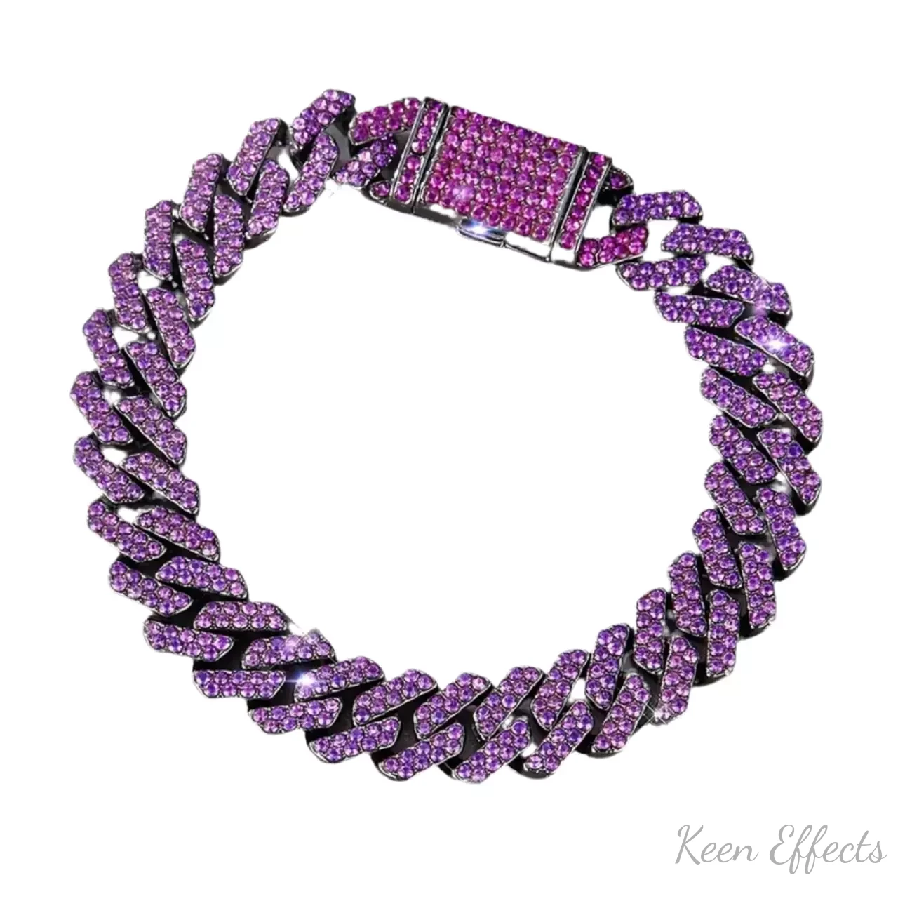Violet Cuban Chain Set