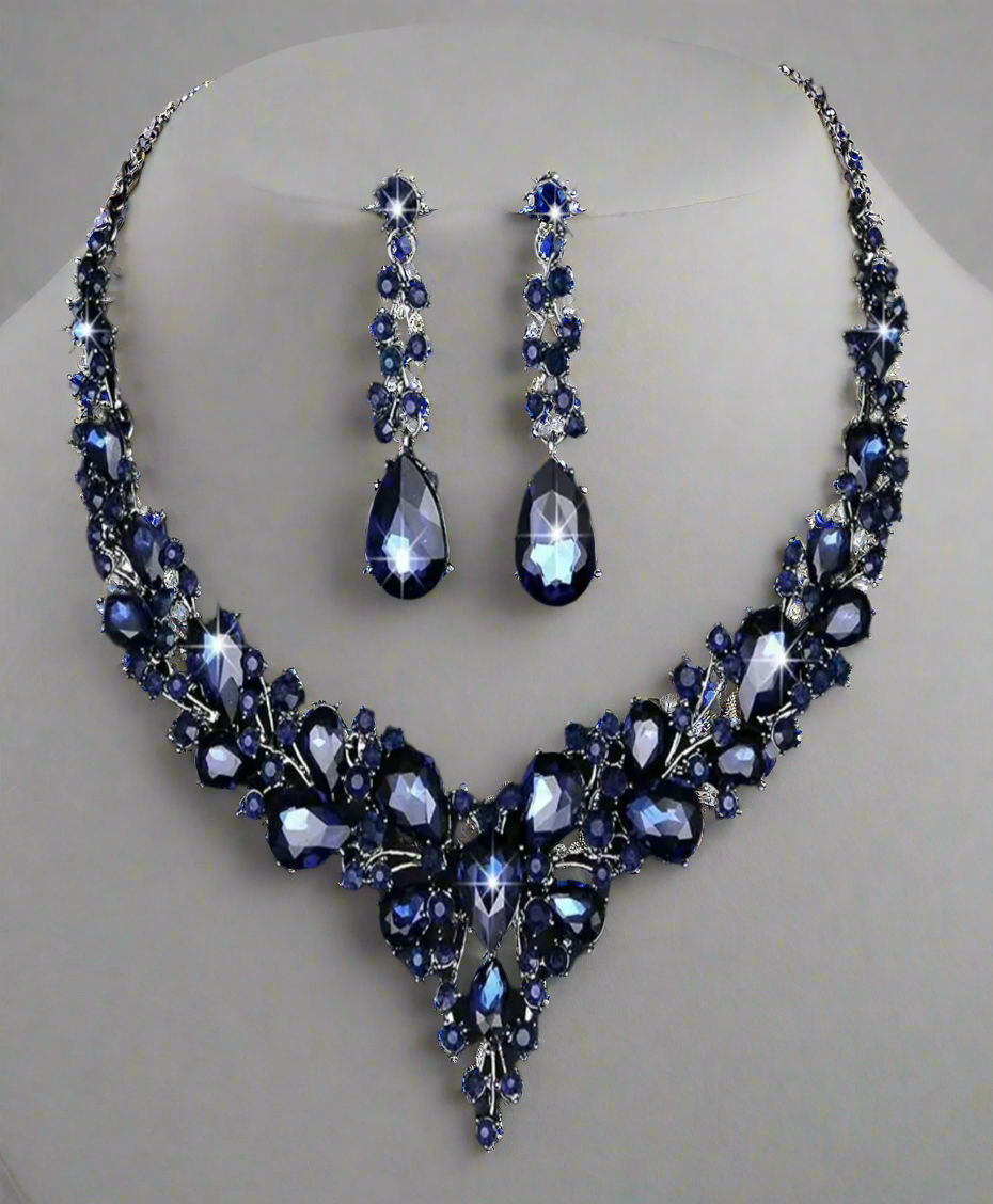 Glass Droplets Jewelry Set