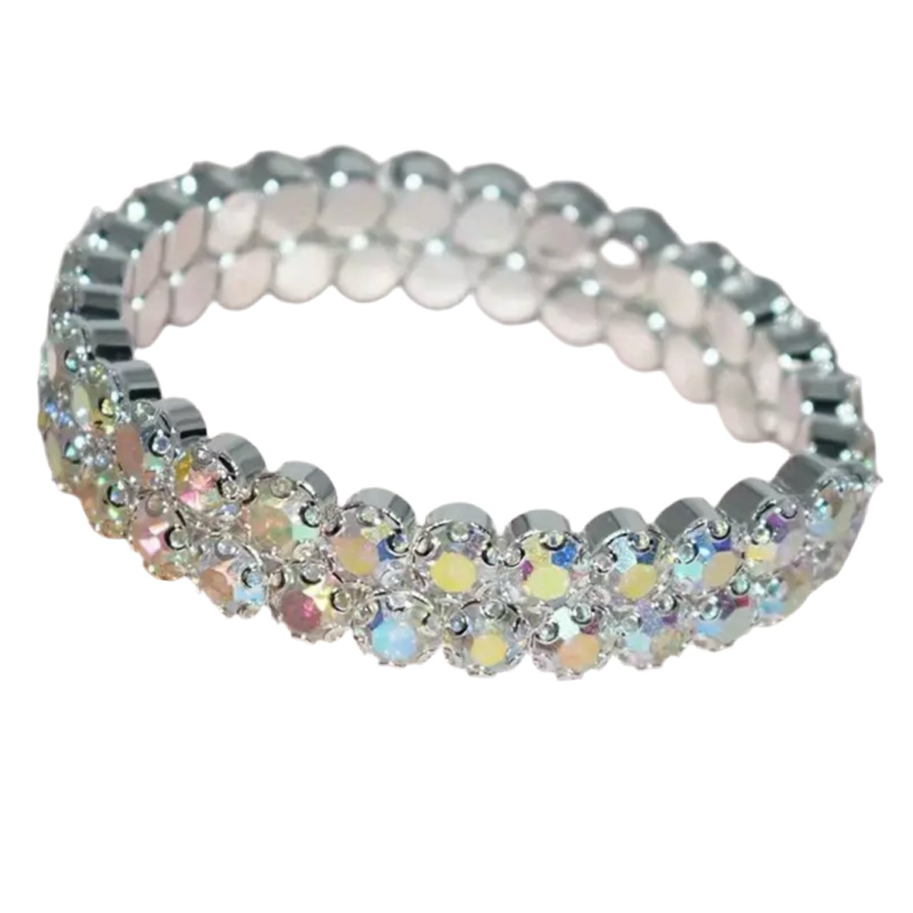 Iridescent 2 Row Flexible Bracelet