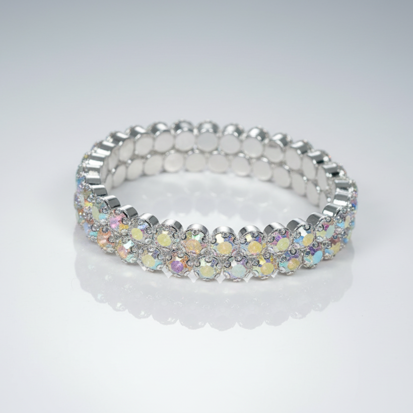 Iridescent 2 Row Flexible Bracelet