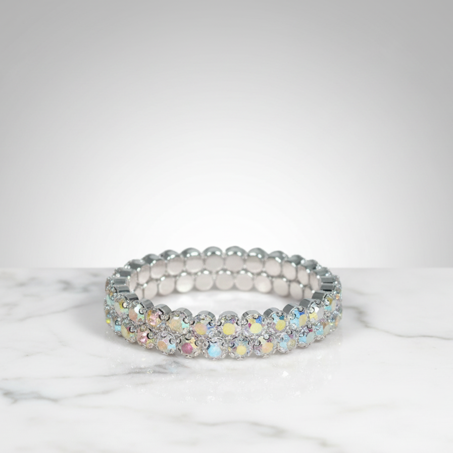Iridescent 2 Row Flexible Bracelet