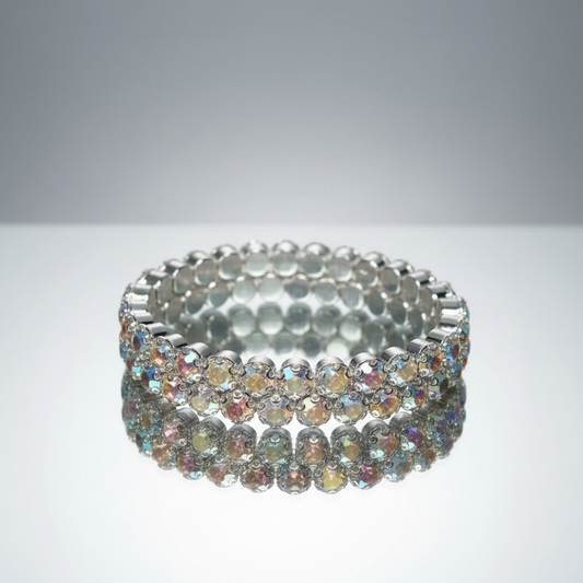 Iridescent 2 Row Flexible Bracelet