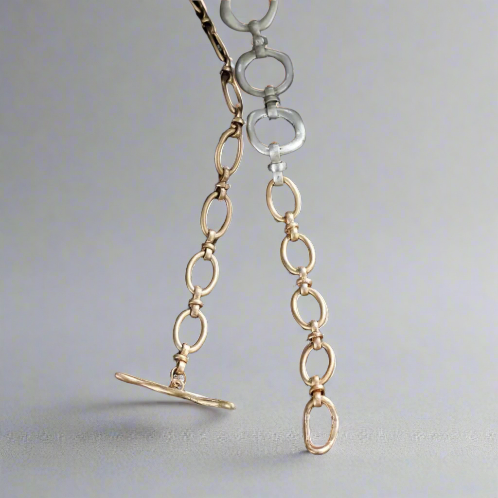 Vintage Dual Tone Links Necklace