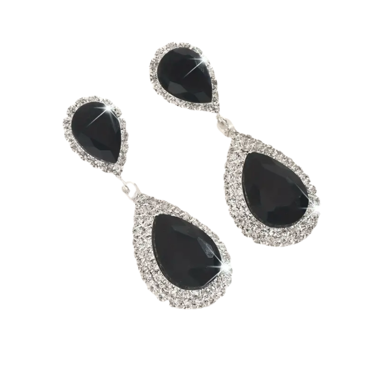 Black Clear Glamorous Earrings