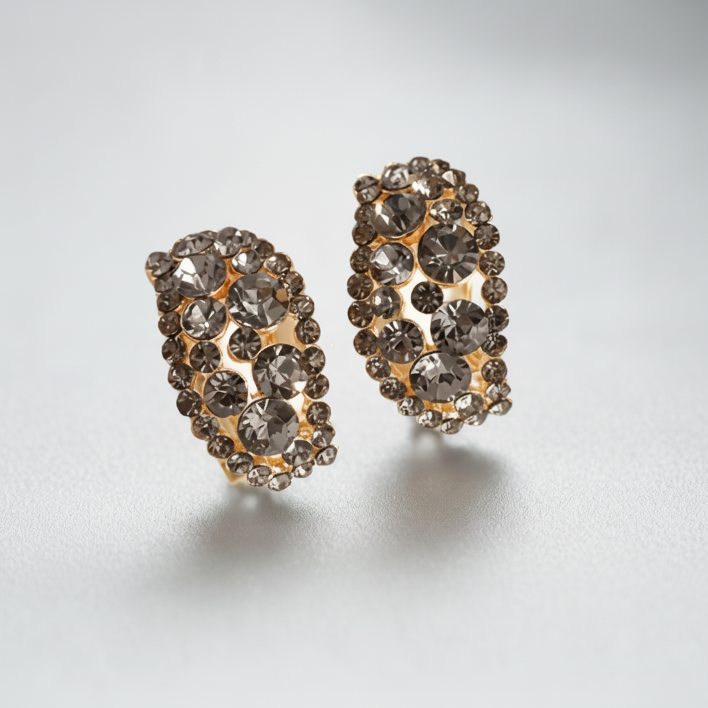 Huggie Rhinestone Earrings