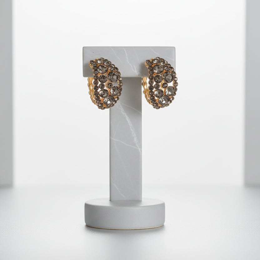 Huggie Rhinestone Earrings