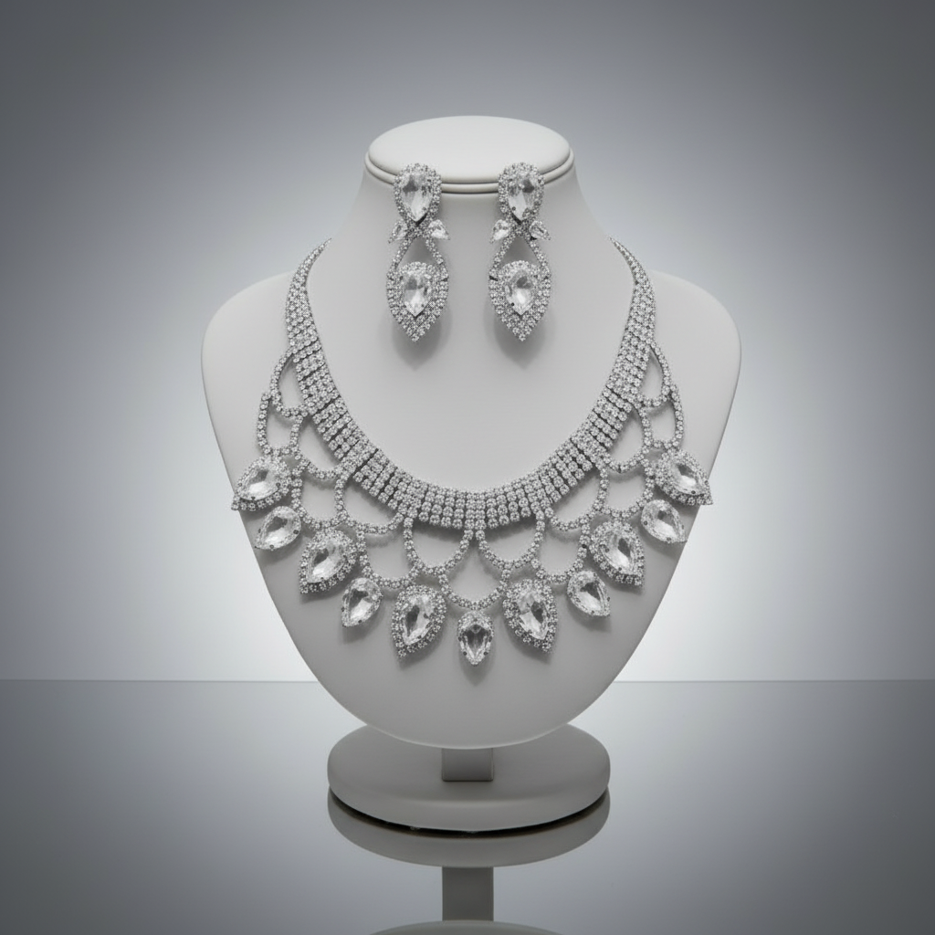 Extravagant Rhinestone Jewelry Set