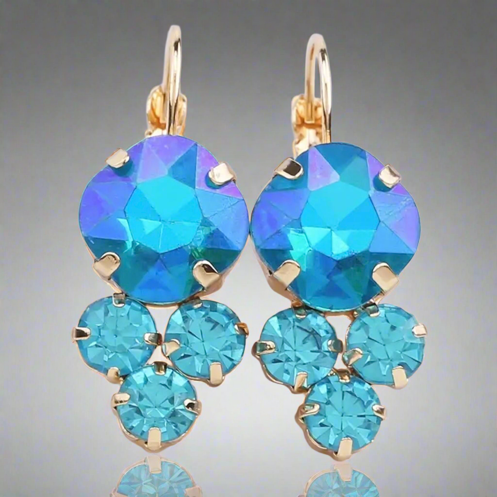 Color Rich Dangle Earrings-Round