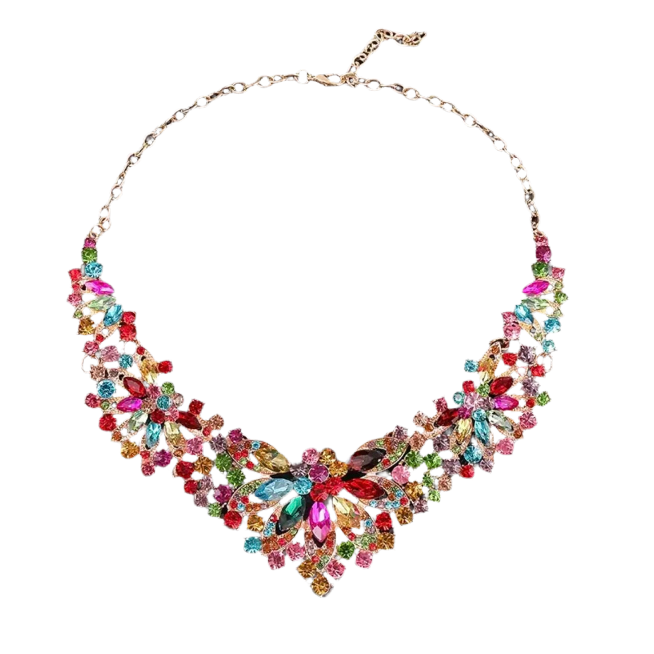 Multicolor Flowers Jewelry Set