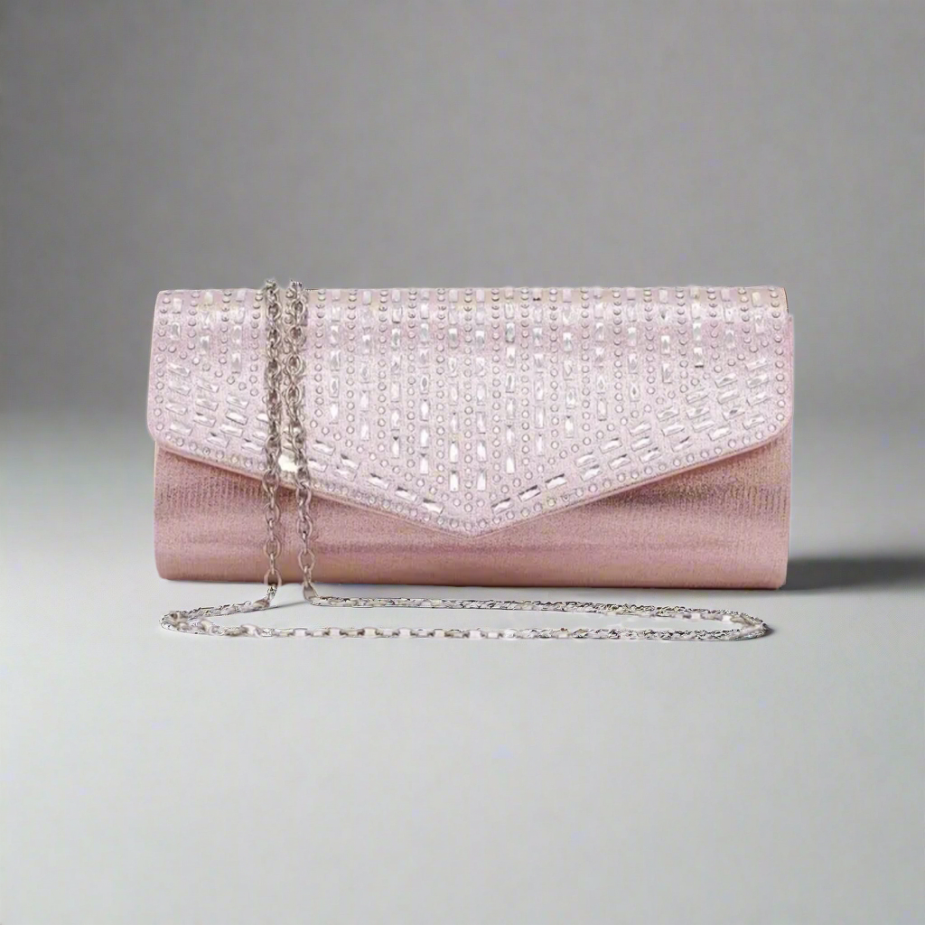 Pink Rhinestone Evening Bag