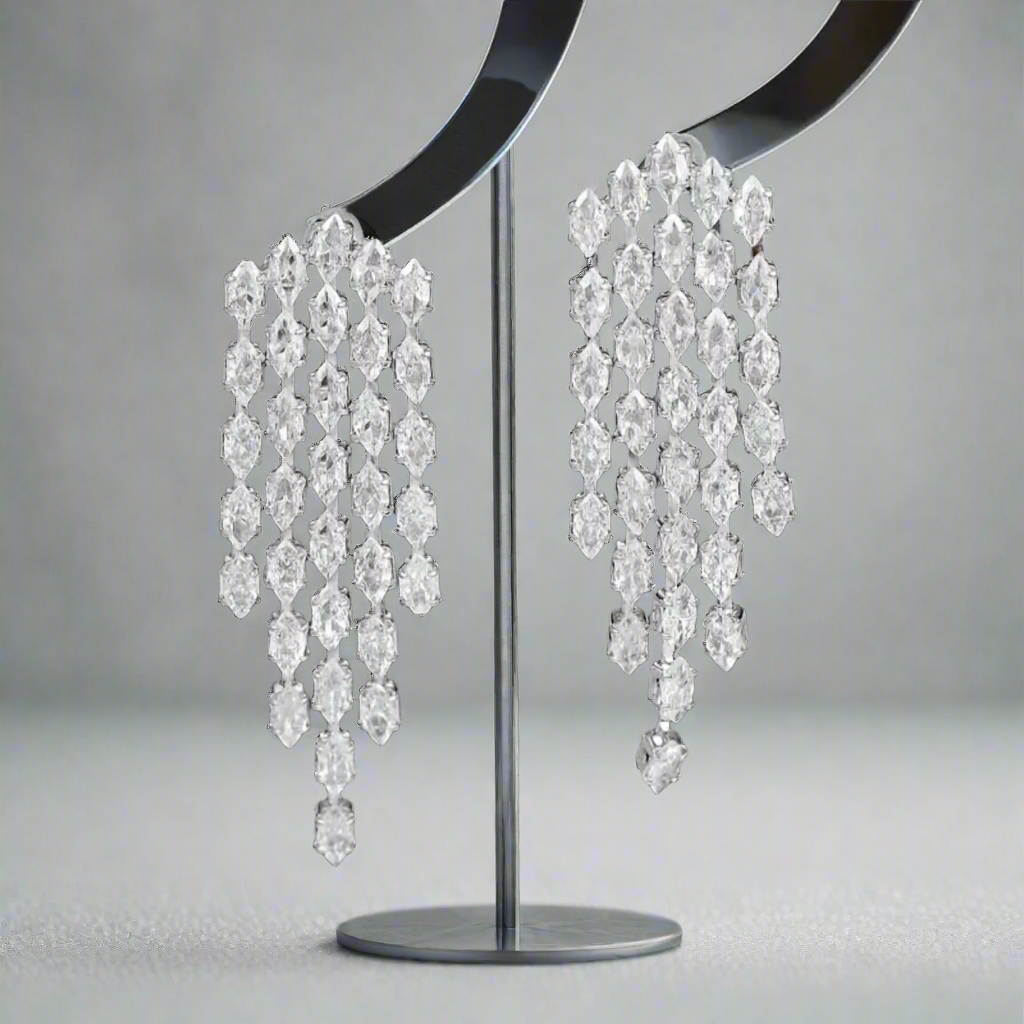 Water Drop Tassel Earrings