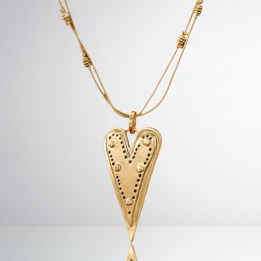 Boho Vintage Vibes Heart Necklace