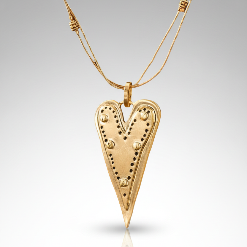 Boho Vintage Vibes Heart Necklace