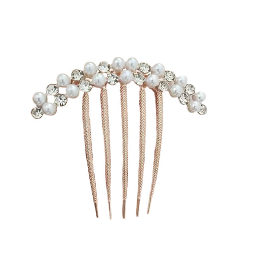 Pearl Rhinestone Hair Comb