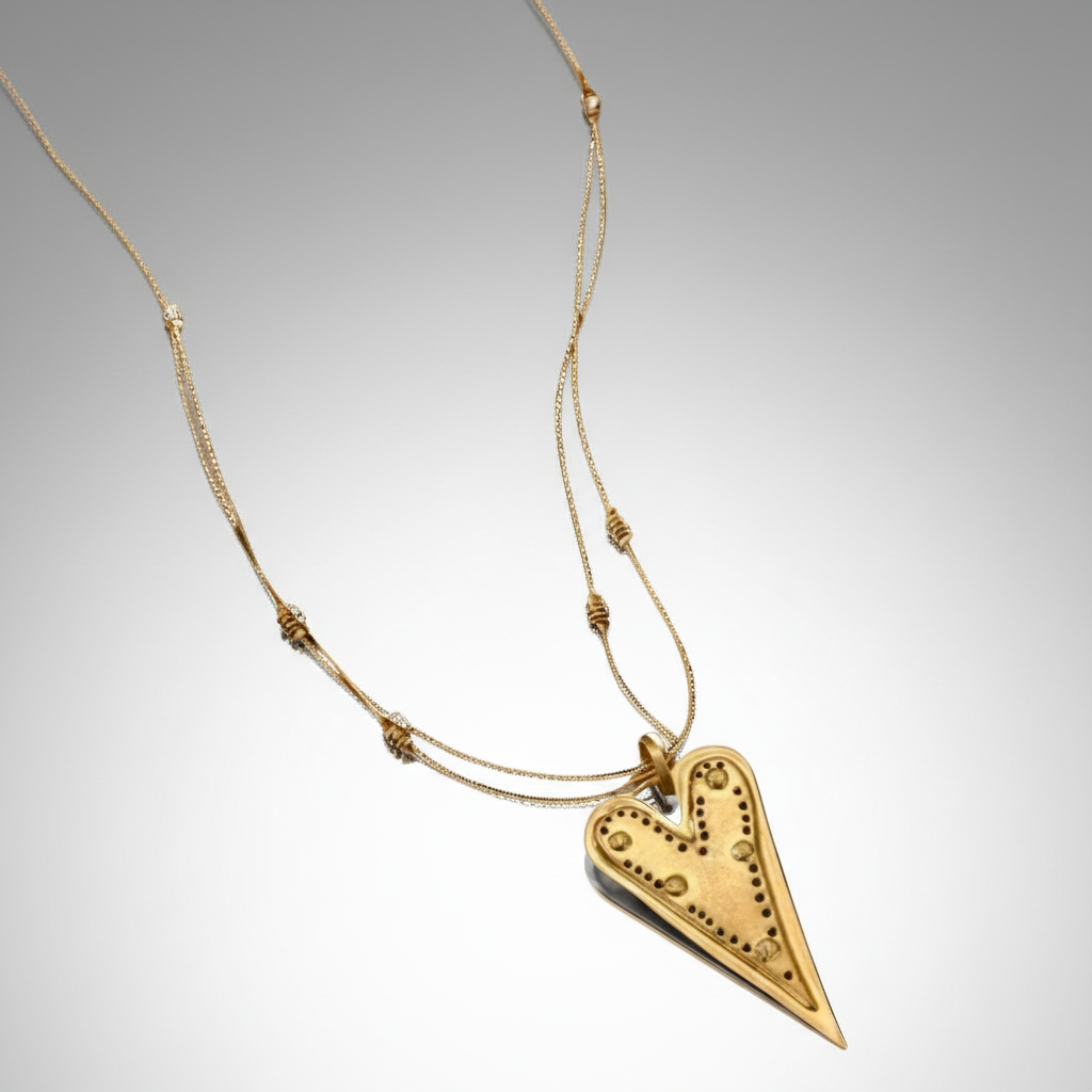 Boho Vintage Vibes Heart Necklace