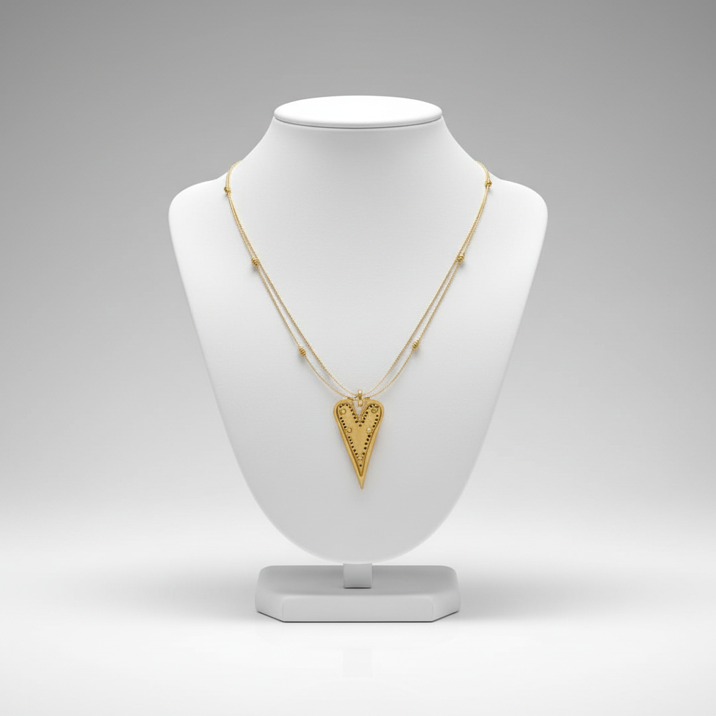 Boho Vintage Vibes Heart Necklace