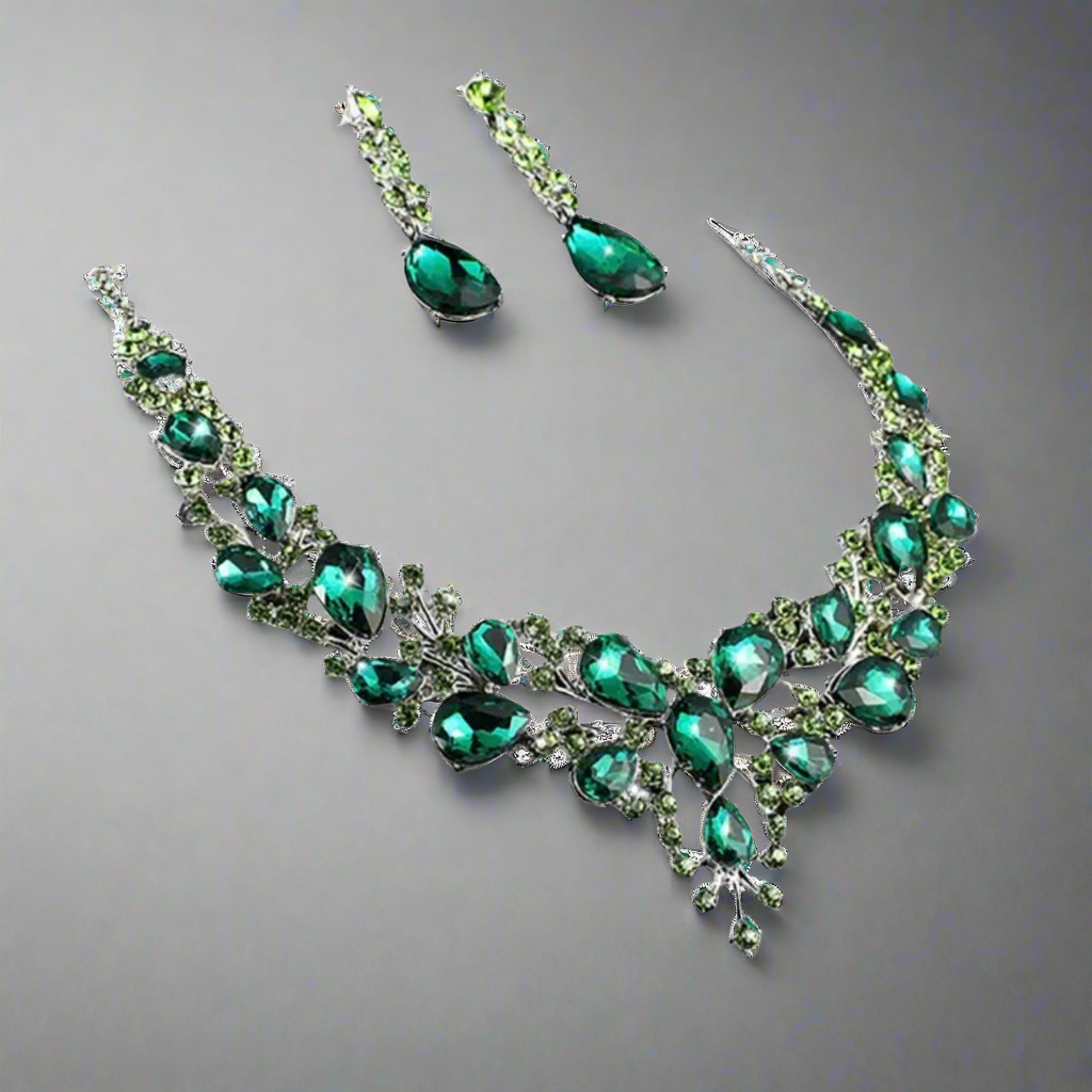 Glass Droplets Jewelry Set