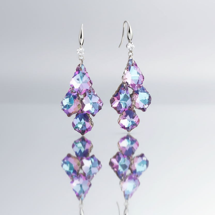 Crystal Tassels Earrings