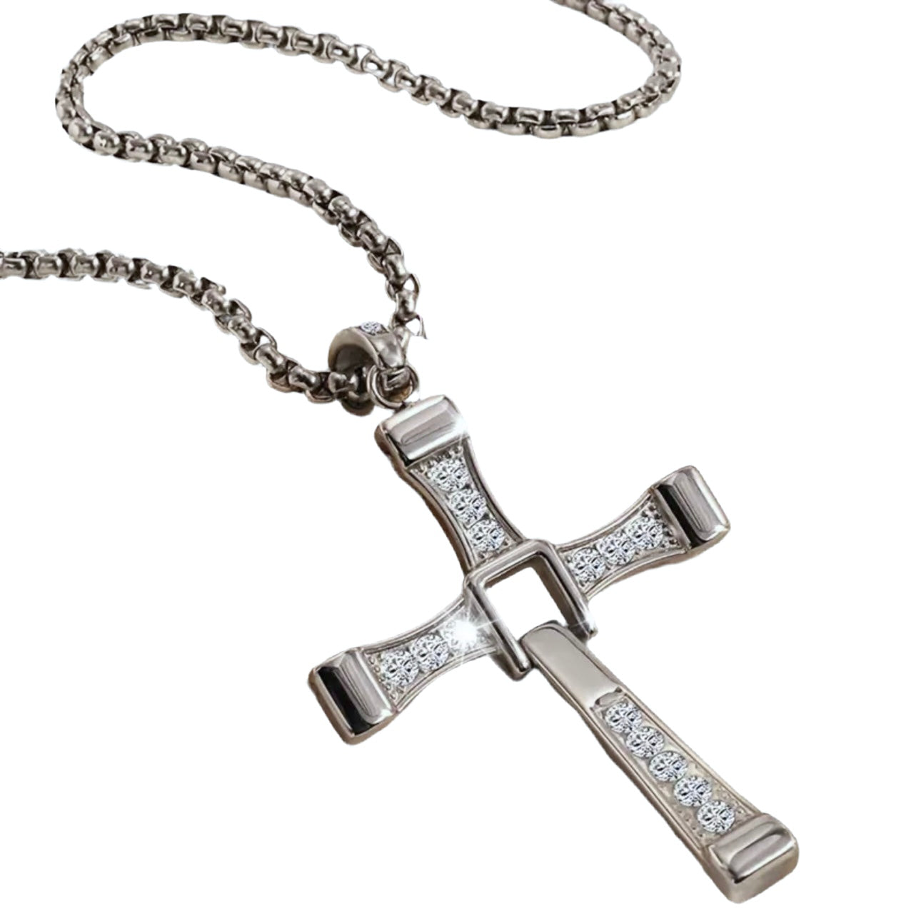 Rhinestone Cross Necklace