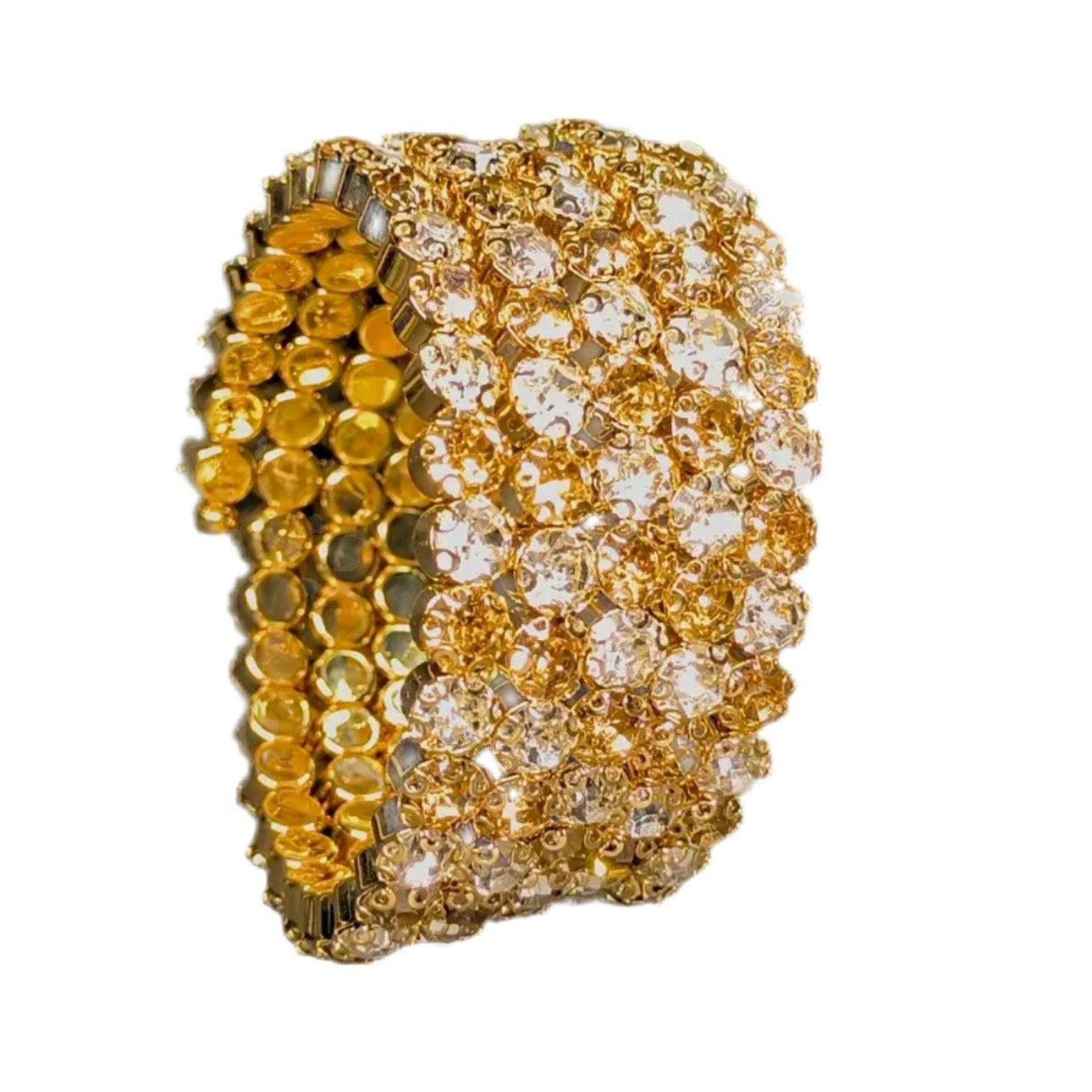 Flexible 5 Row Bracelets-Gold Setting