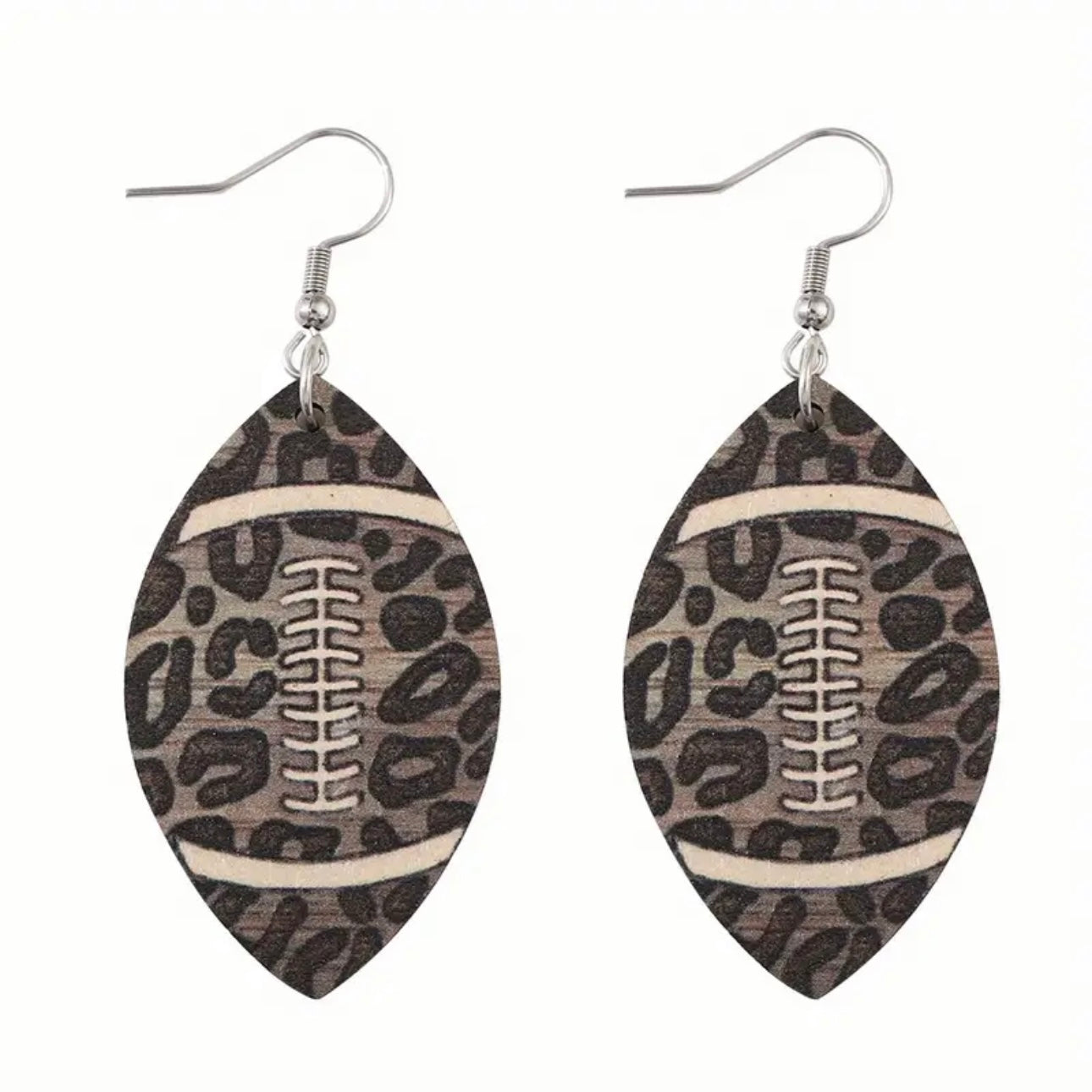 Football Animal Print Earrings