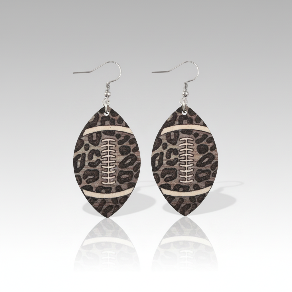 Football Animal Print Earrings