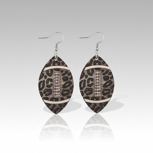 Football Animal Print Earrings
