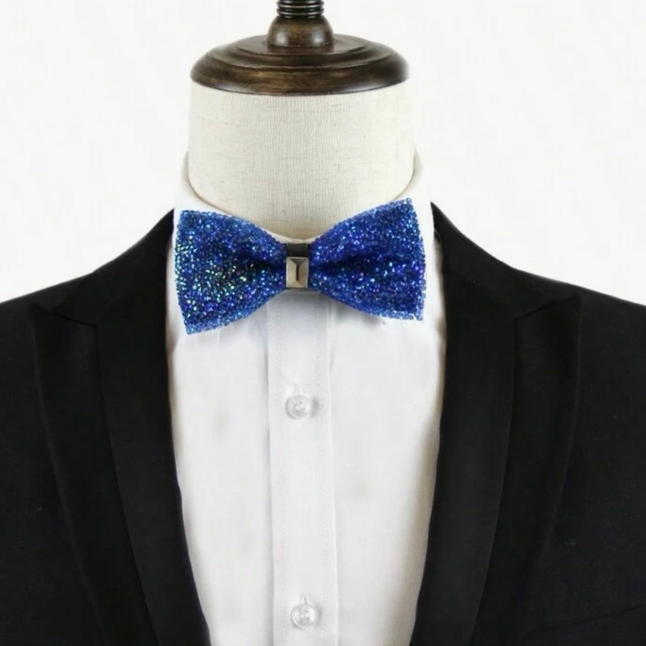 Blue Rhinestone Bowtie