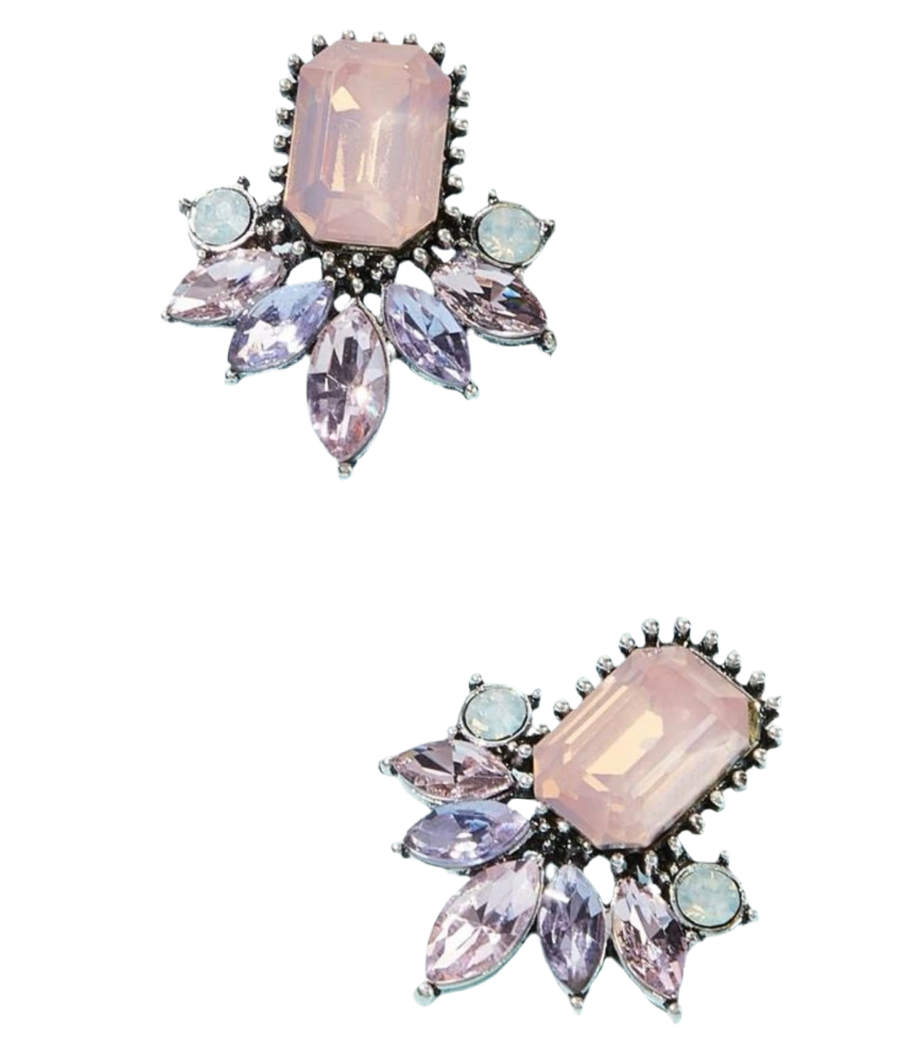 Art Deco Pink Earrings