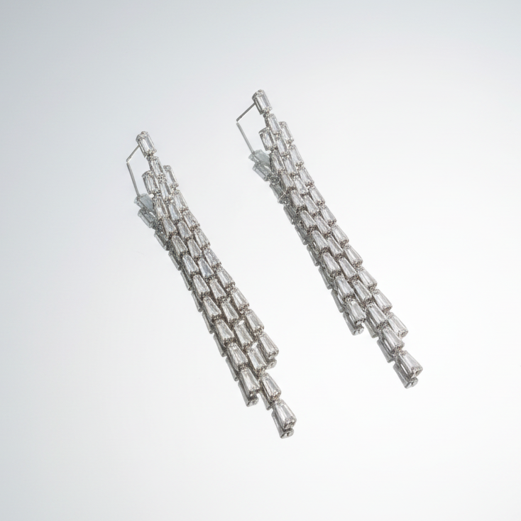 Baguette Tassel Earrings