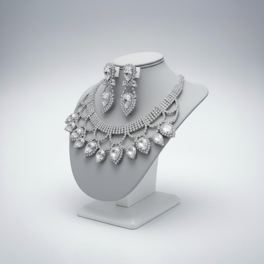 Extravagant Rhinestone Jewelry Set