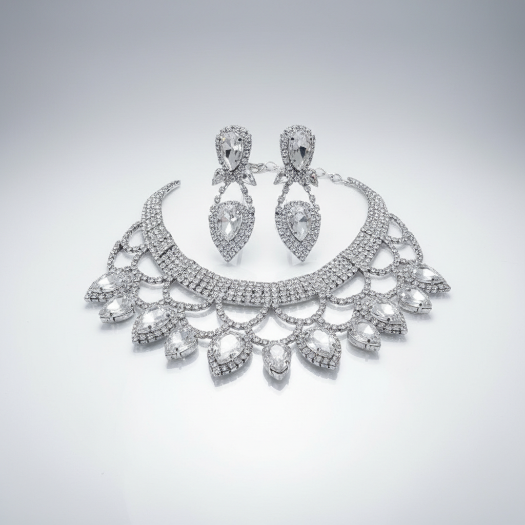Extravagant Rhinestone Jewelry Set