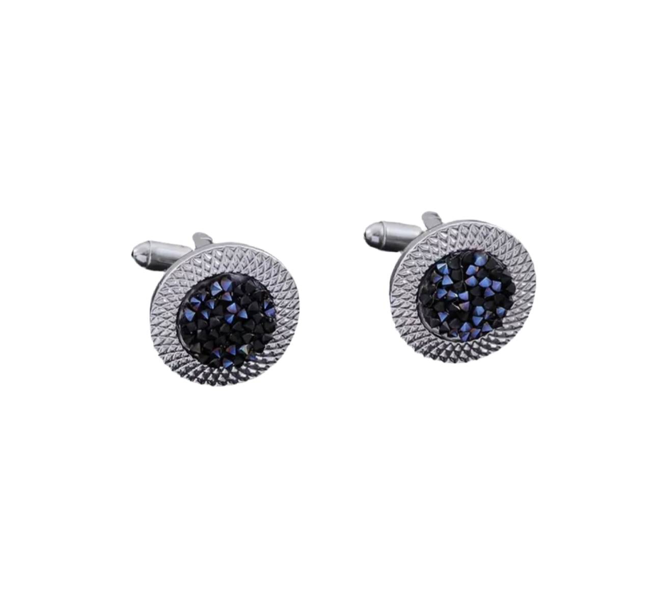 Glittery Blue Cufflinks