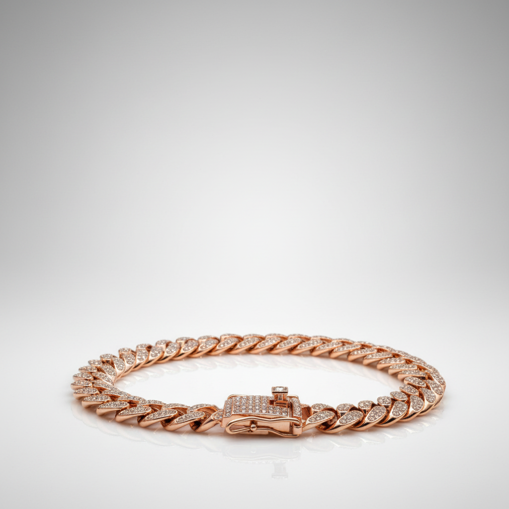 Cuban Chain Set in Rose Gold