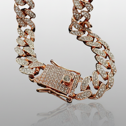 Cuban Chain Set in Rose Gold